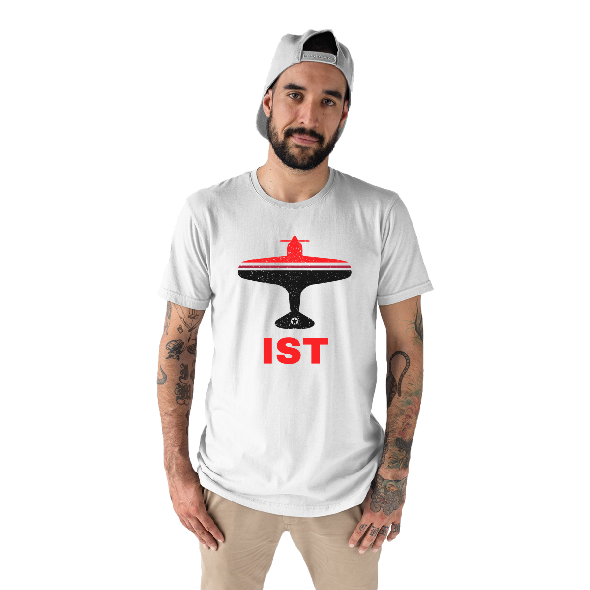 Fly Istanbul IST Airport Men's T-shirt | White