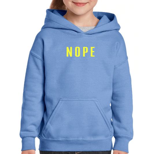 Nope Kids Hoodie | Blue