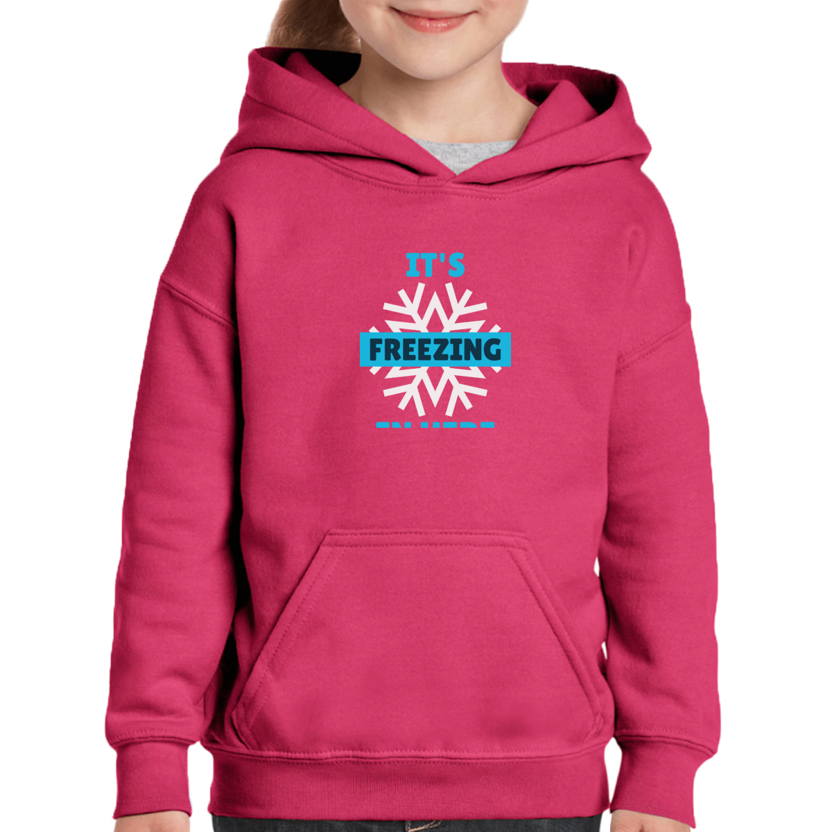 It's Freezing In Here! Kids Hoodie | Pink