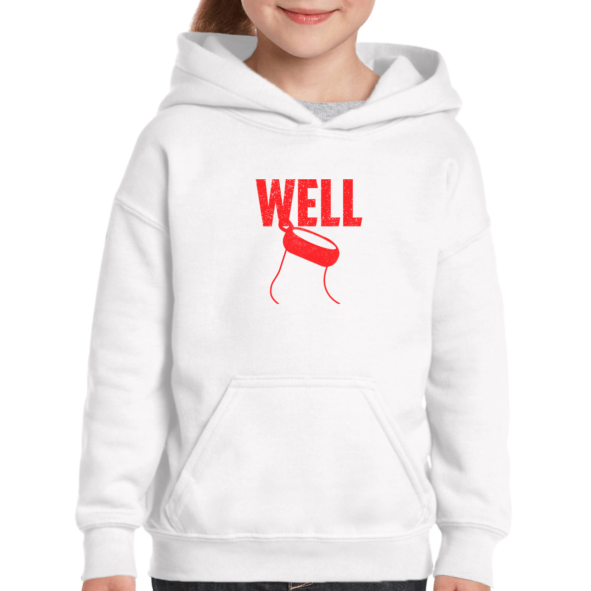 Well Hung Kids Hoodie | White