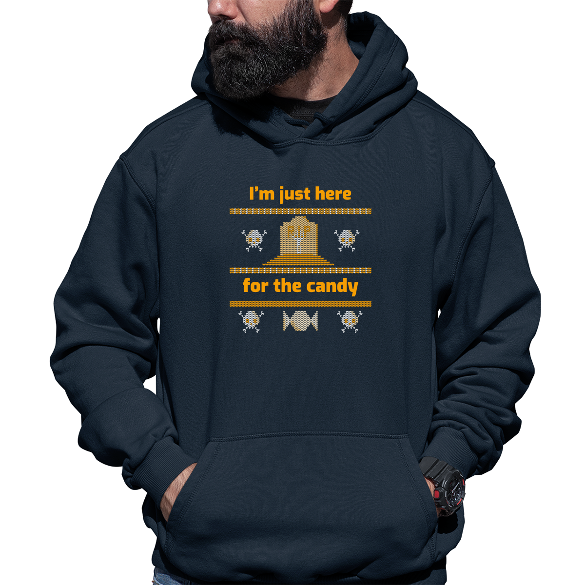 I'm Just Here For the Candy Unisex Hoodie | Navy