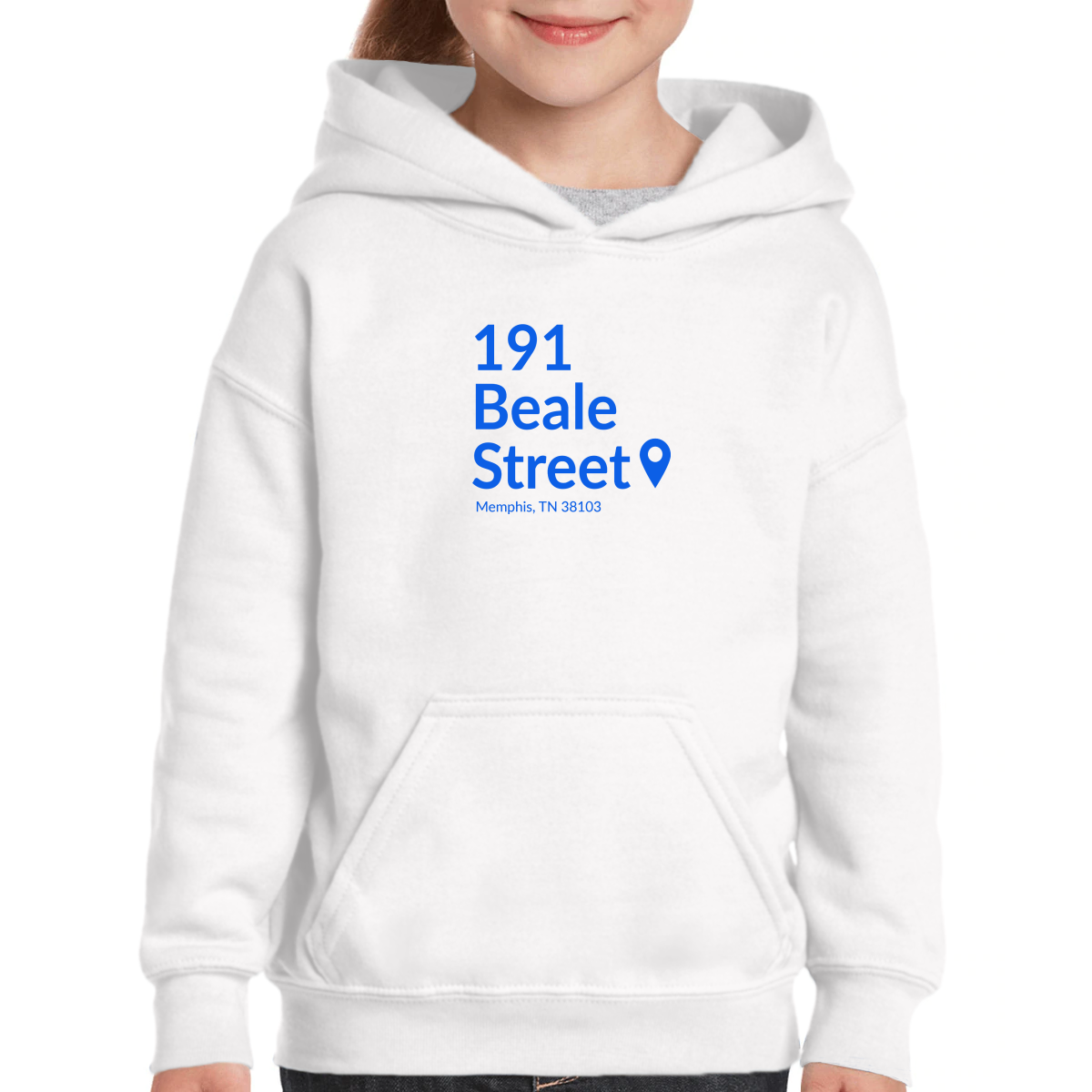 Memphis Basketball Stadium Kids Hoodie | White