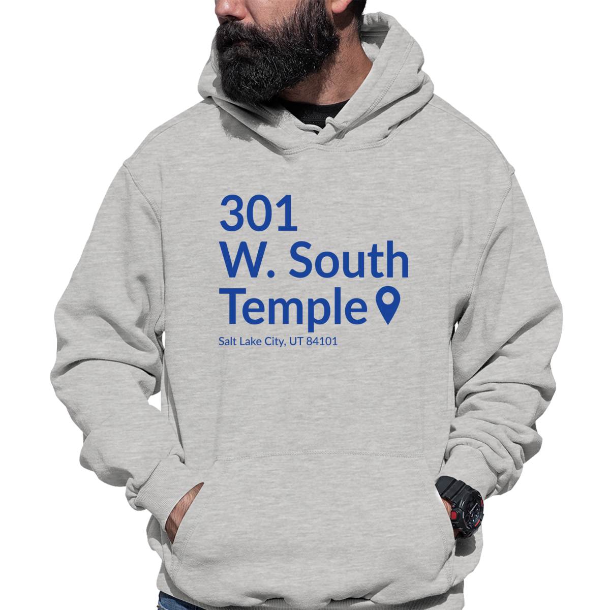 Utah Basketball Stadium Unisex Hoodie | Gray
