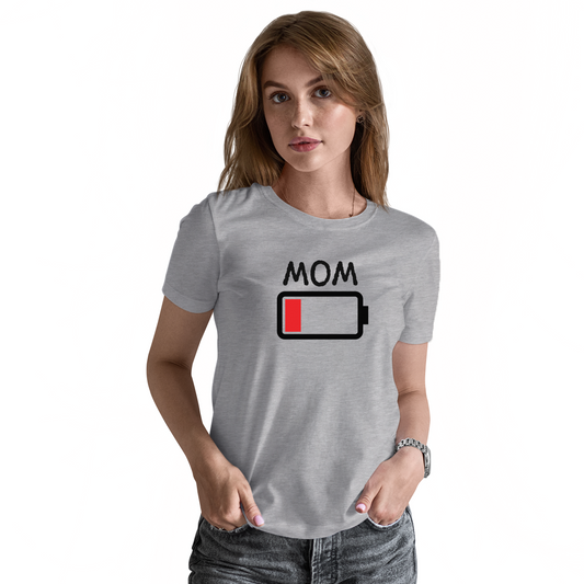 Low Battery Mom Women's T-shirt | Gray