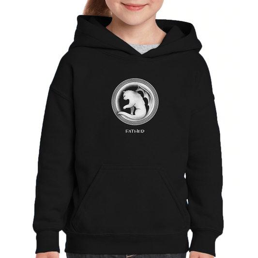 Father of Cats Kids Hoodie | Black