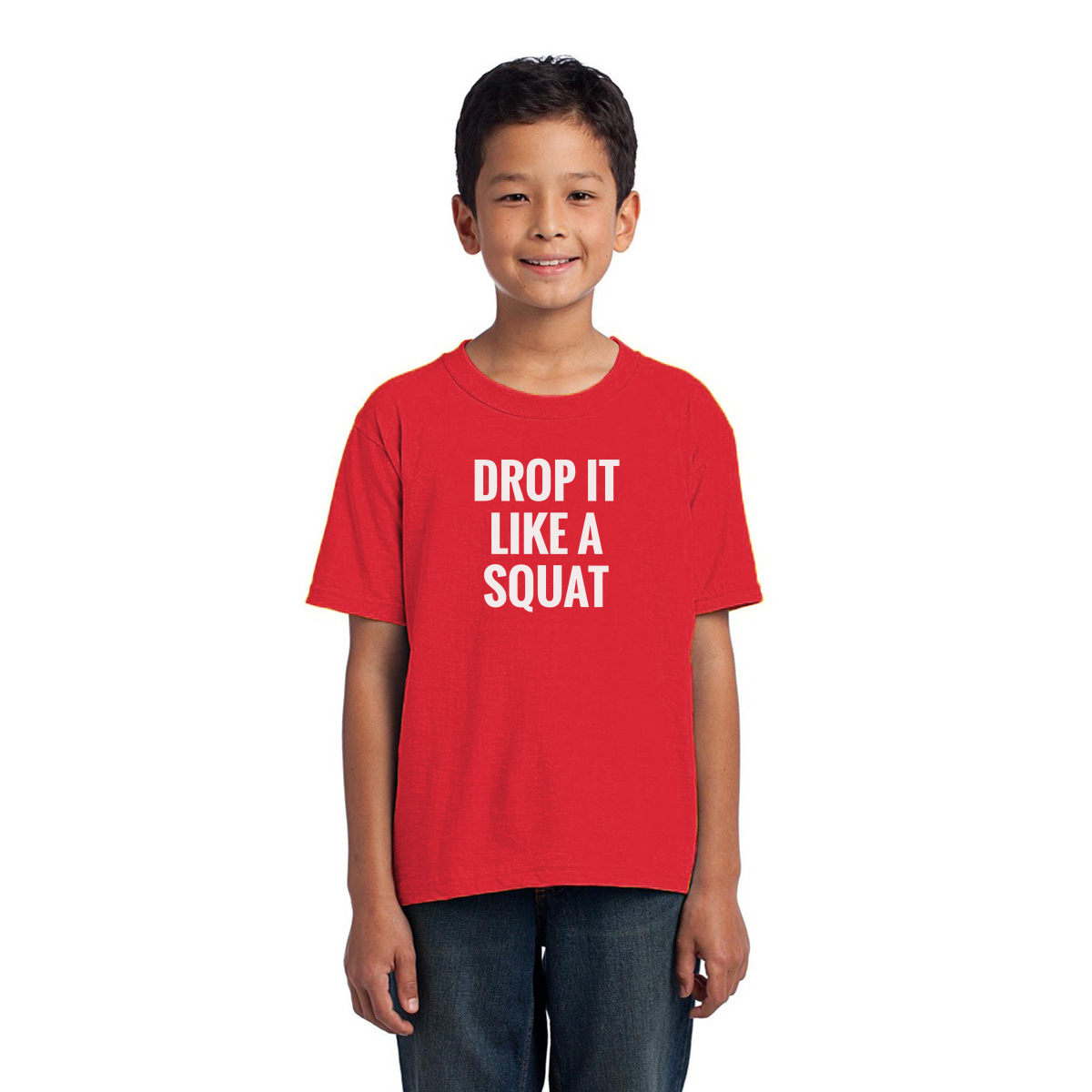 Drop It Like a Squat Kids T-shirt | Red