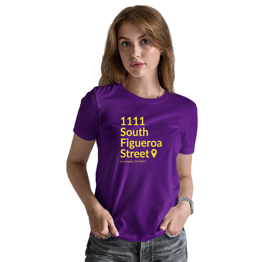 Los Angeles Basketball Stadium Women's T-shirt | Purple