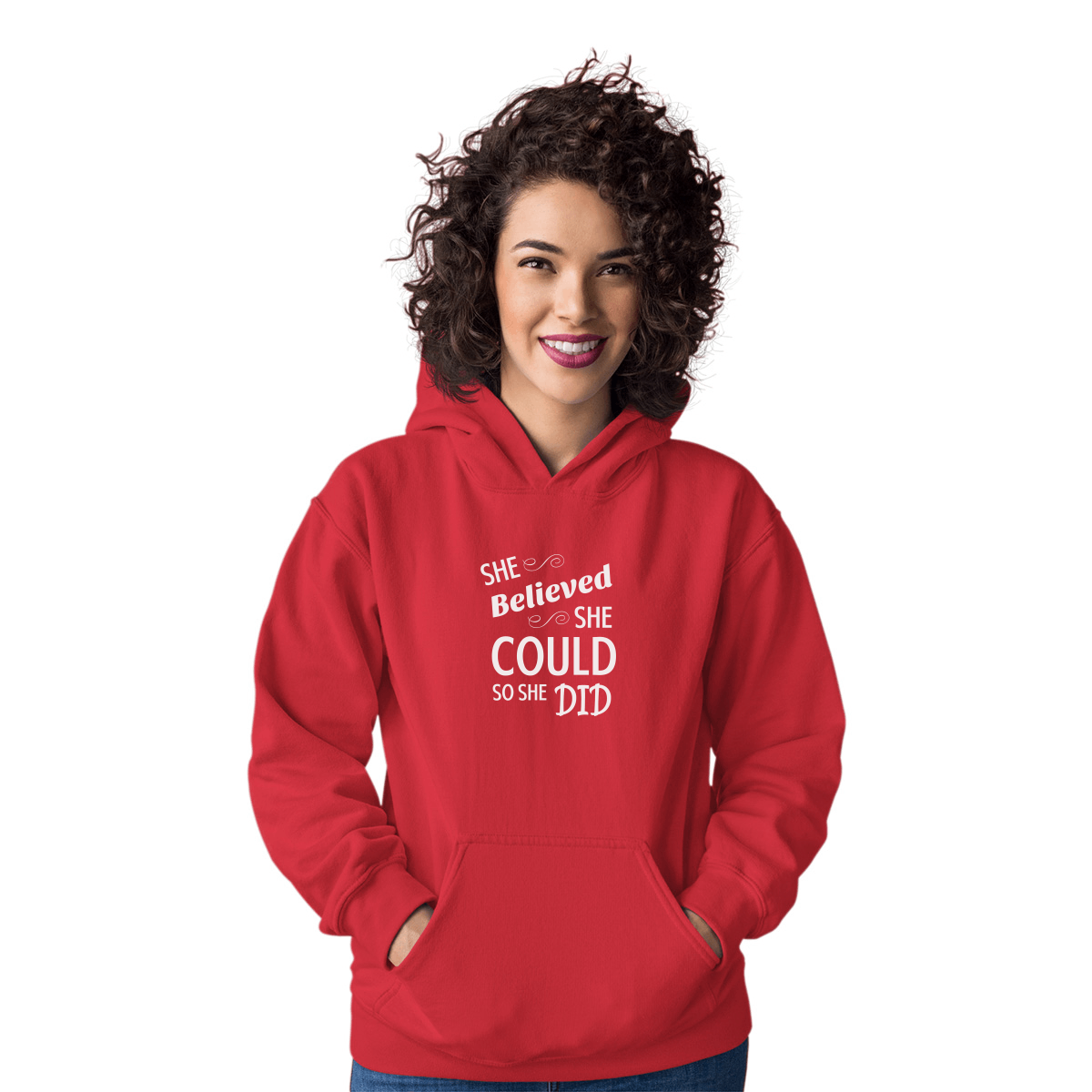 She Believed She Could So She Did Unisex Hoodie | Red