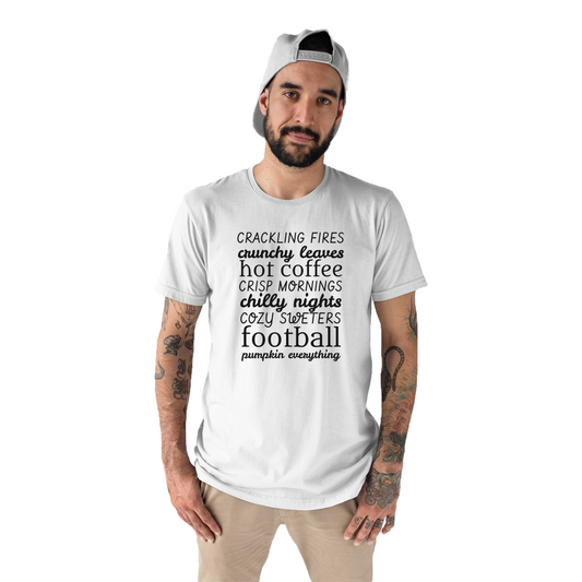 Fall List Men's T-shirt | White
