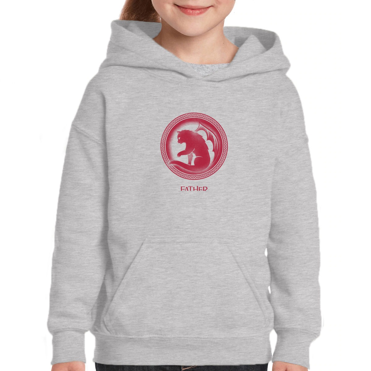 Father of Cats Kids Hoodie | Gray