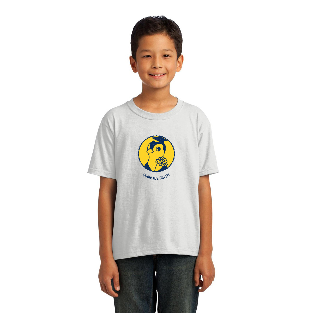 Yeah! We Did It! Kids T-shirt | White