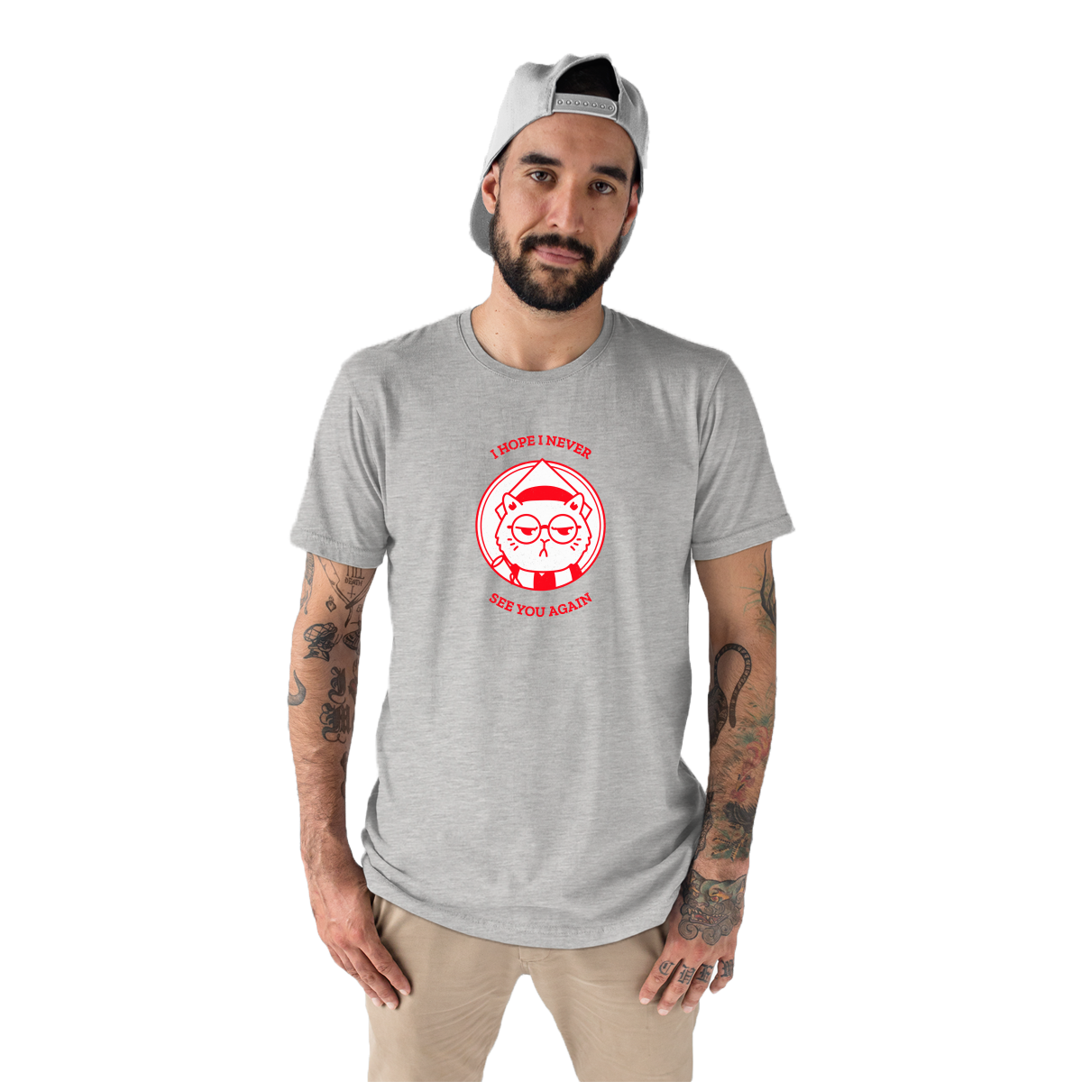 I Hope I Never See You Again Men's T-shirt | Gray