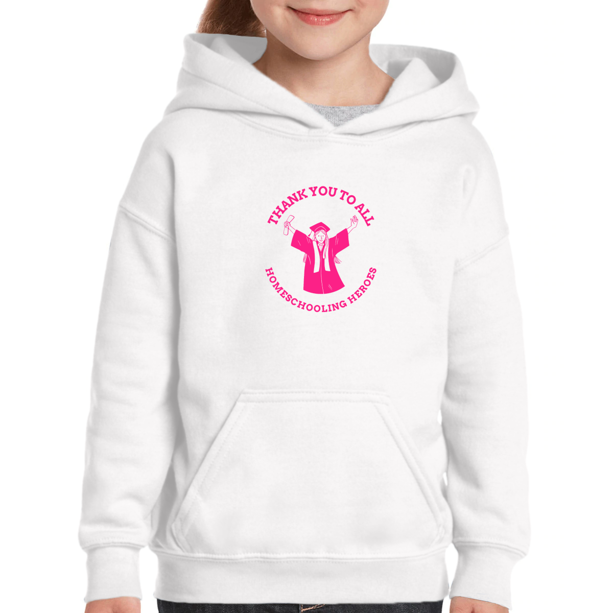 Homeschooling Heroes Kids Hoodie | White