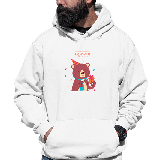 Happy (social distanced) birthday for me Unisex Hoodie | White