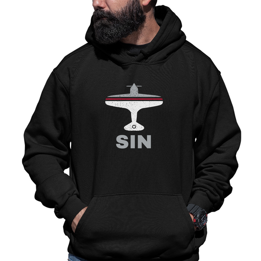 Fly Singapore SIN Airport Unisex Hoodie | Black