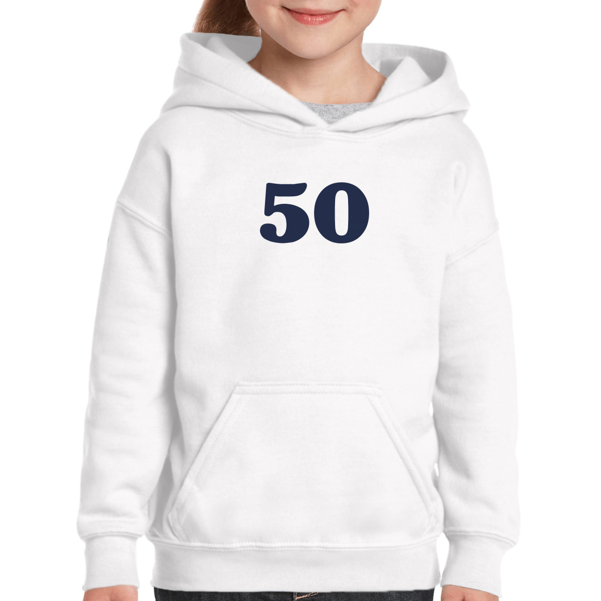 BIG 50 Kids Hoodie | White