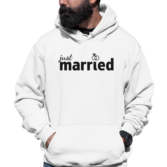 Just Married Unisex Hoodie | White