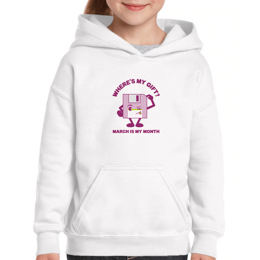 Where is my gift Kids Hoodie | White