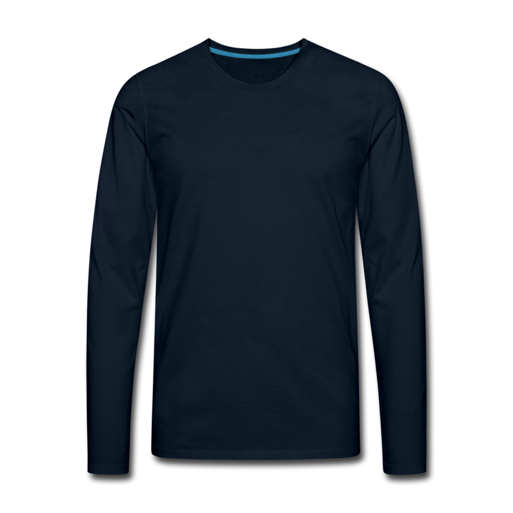Men's Premium Long Sleeve T-Shirt - deep navy