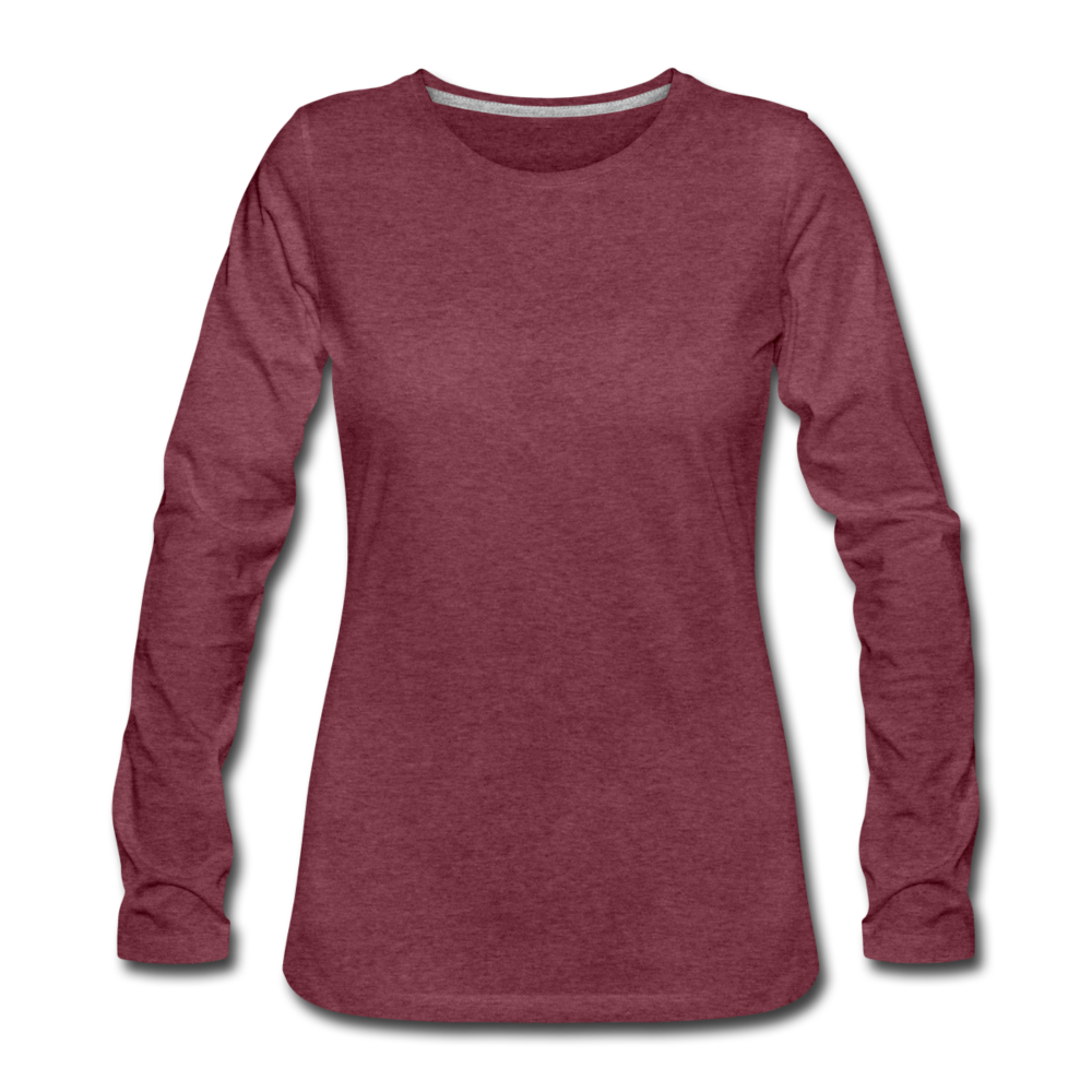 Women's Premium Long Sleeve T-Shirt - heather burgundy