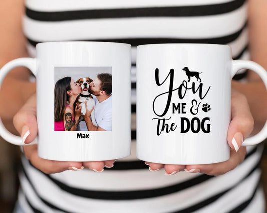 Upload Your Dog And Family Photo - Personalized Mug