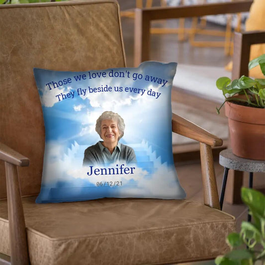 Personalize Memorial in Heaven Grandma Pillow