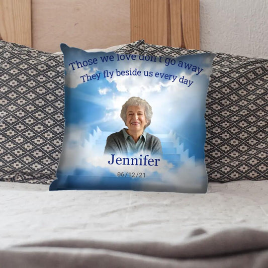 Personalize Memorial in Heaven Grandma Pillow