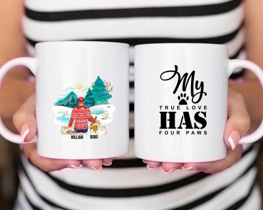 Man And Chihouahua Dog  - Personalized Mug