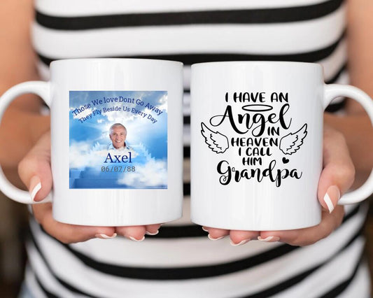 I Have An Angel Heaven I Call Hım Grandpa- Personalized Mug