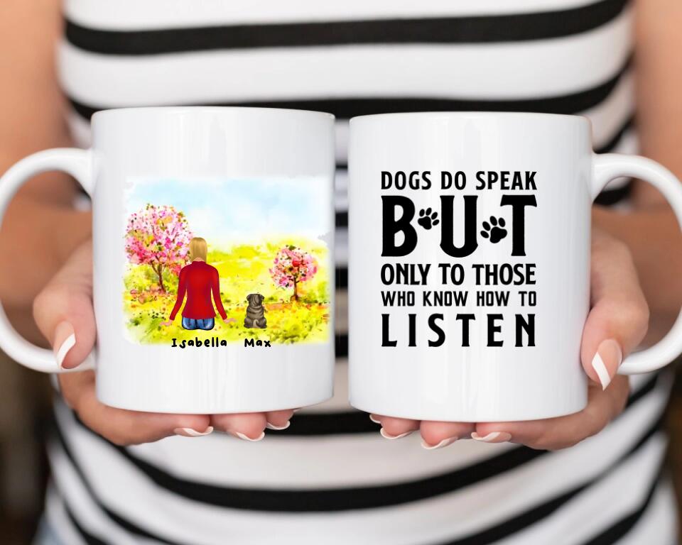 Women And Pug Dog - 2 -Personalized Mug