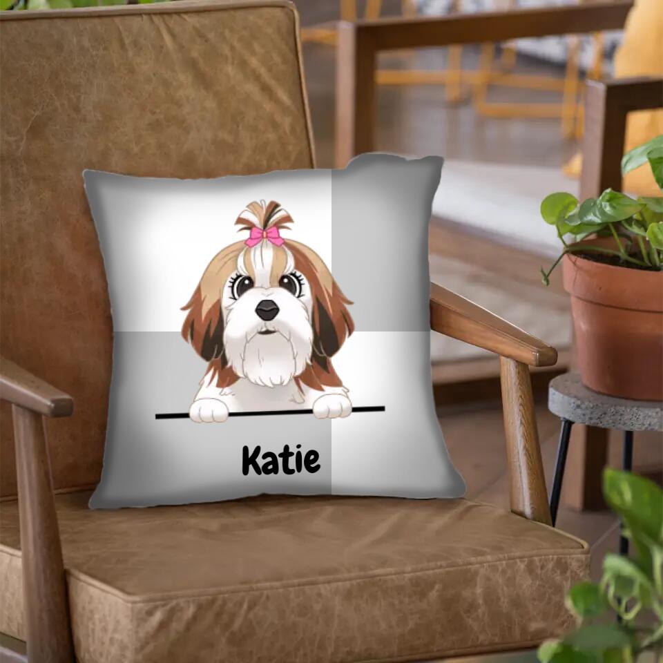 Cartoon Dog - Personalized Pillow