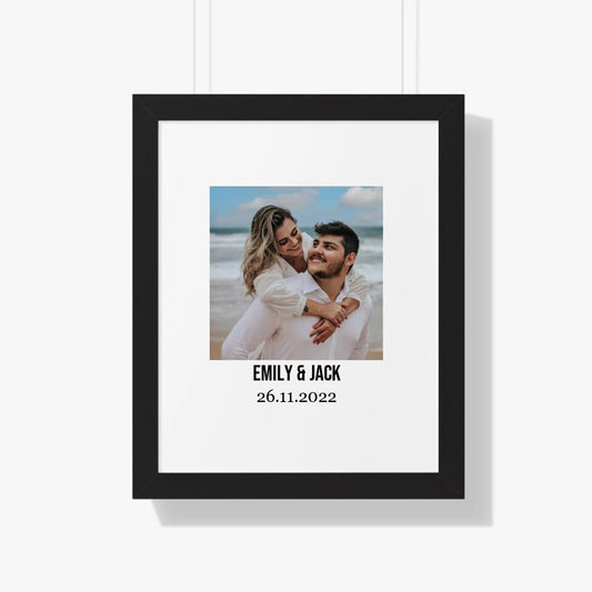 Couple Personalized Framed Poster - Upload Photo & Change Text