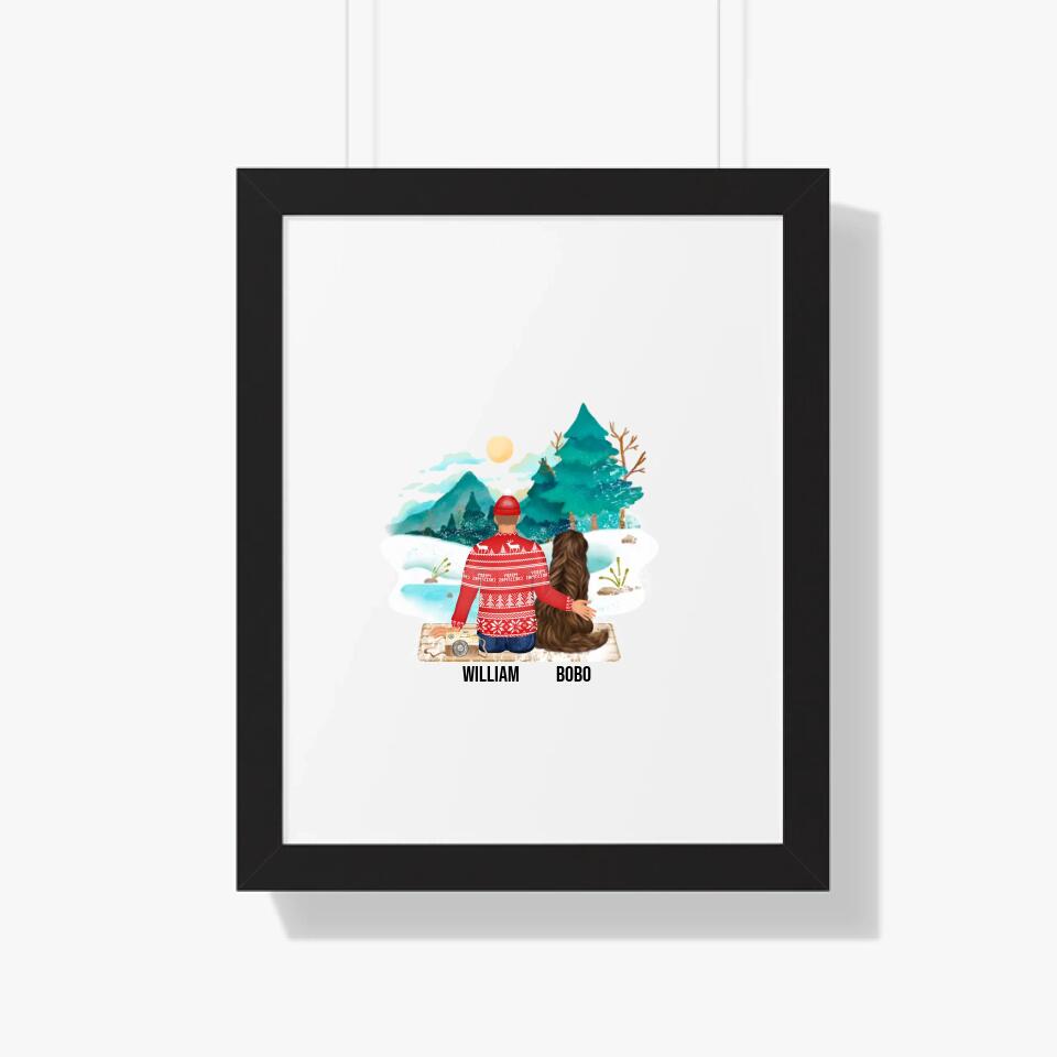 Man And Dog Personalized Framed Poster - Upload Photo 
 And Change Text