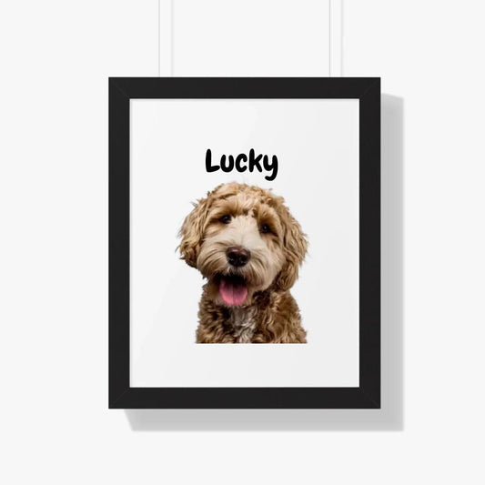 Dog Personalized Framed Poster - Upload Photo & Change Text