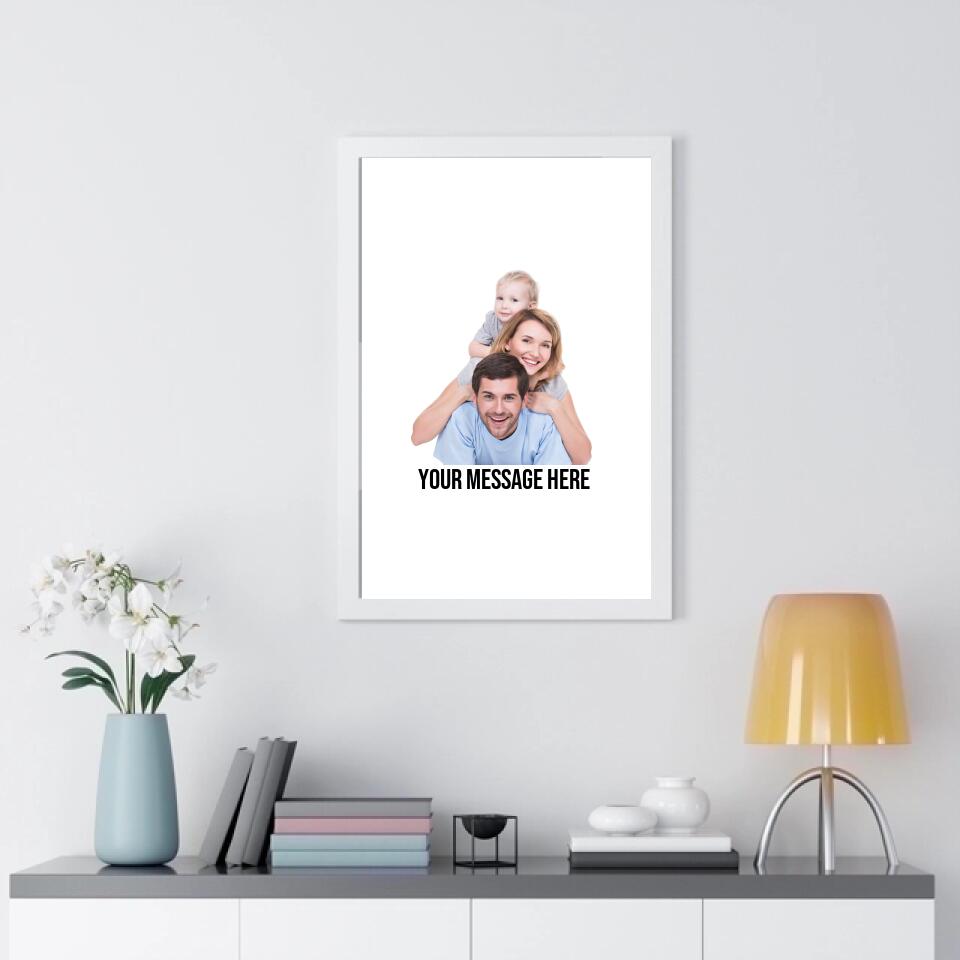 Family Personalized Framed Poster - Upload Photo & Change Text