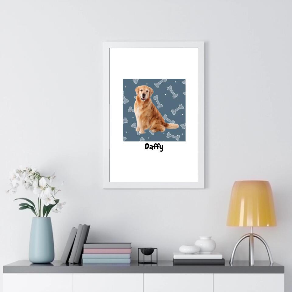 Dog Personalized Framed Poster - Upload Photo & Change Text