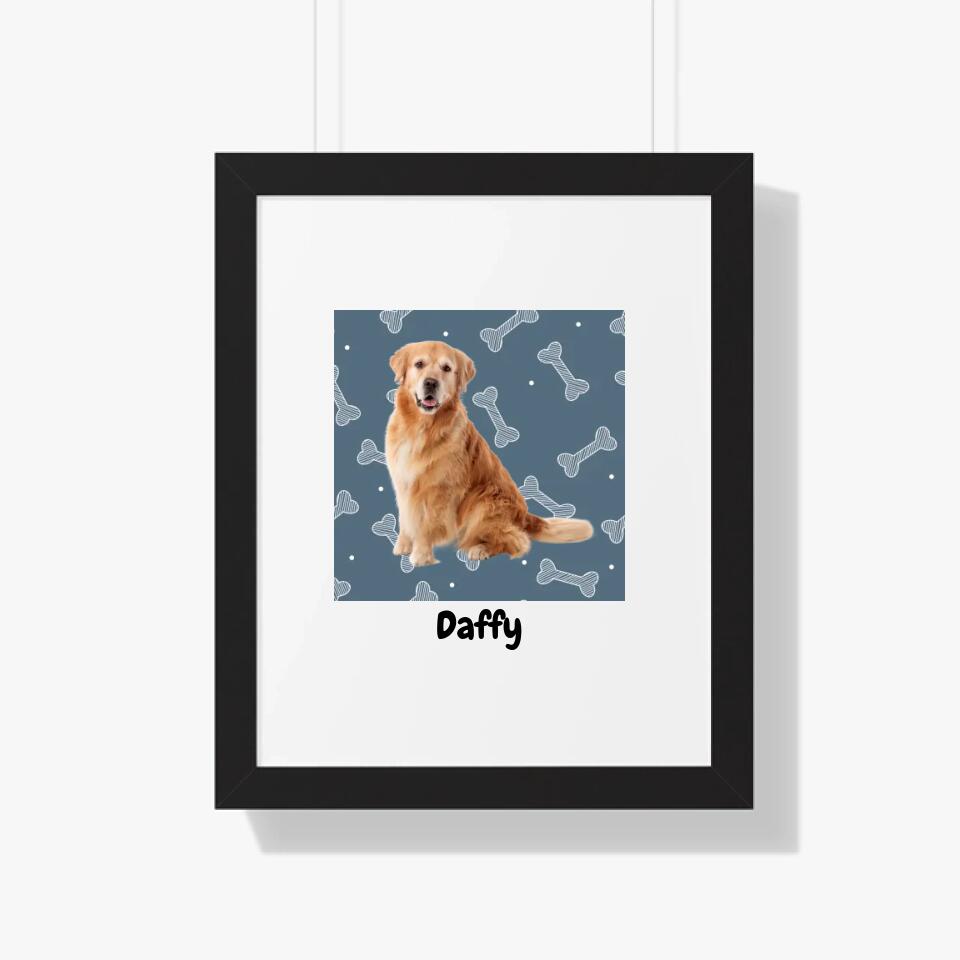 Dog Personalized Framed Poster - Upload Photo & Change Text