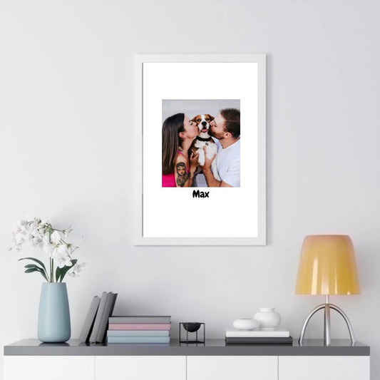 Dog Owner Couple Personalized Framed Poster - Upload Photo & Change Text