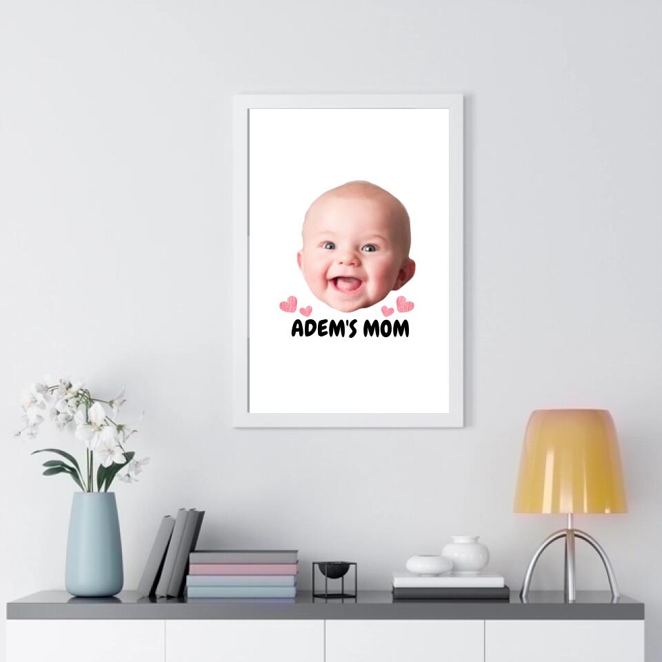 Baby Personalized Framed Poster - Upload Photo & Change Text