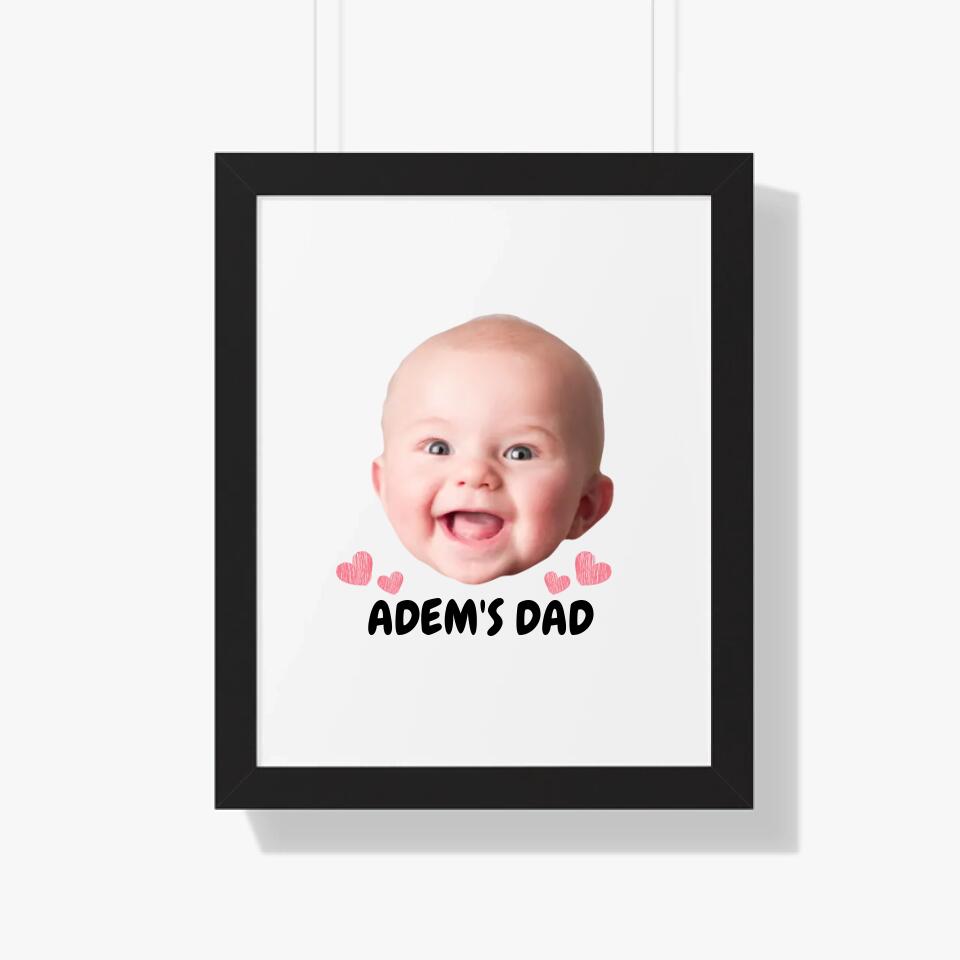 Baby Personalized Framed Poster - Upload Photo & Change Text