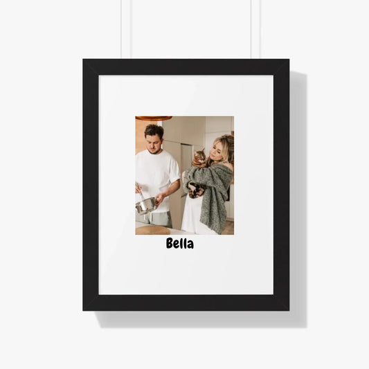 Cat Owner Couple Personalized Framed Poster - Upload Photo & Change Text