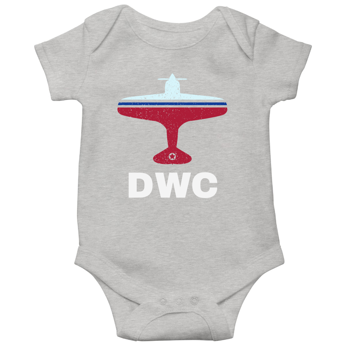 Fly Dubai DWC Airport  Baby Bodysuits | Gray