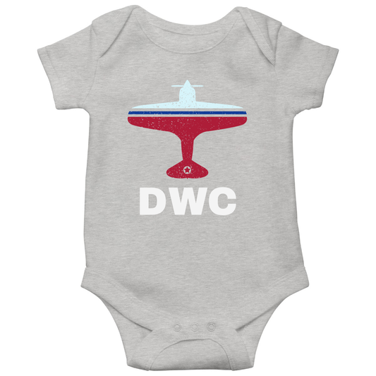 Fly Dubai DWC Airport  Baby Bodysuits | Gray