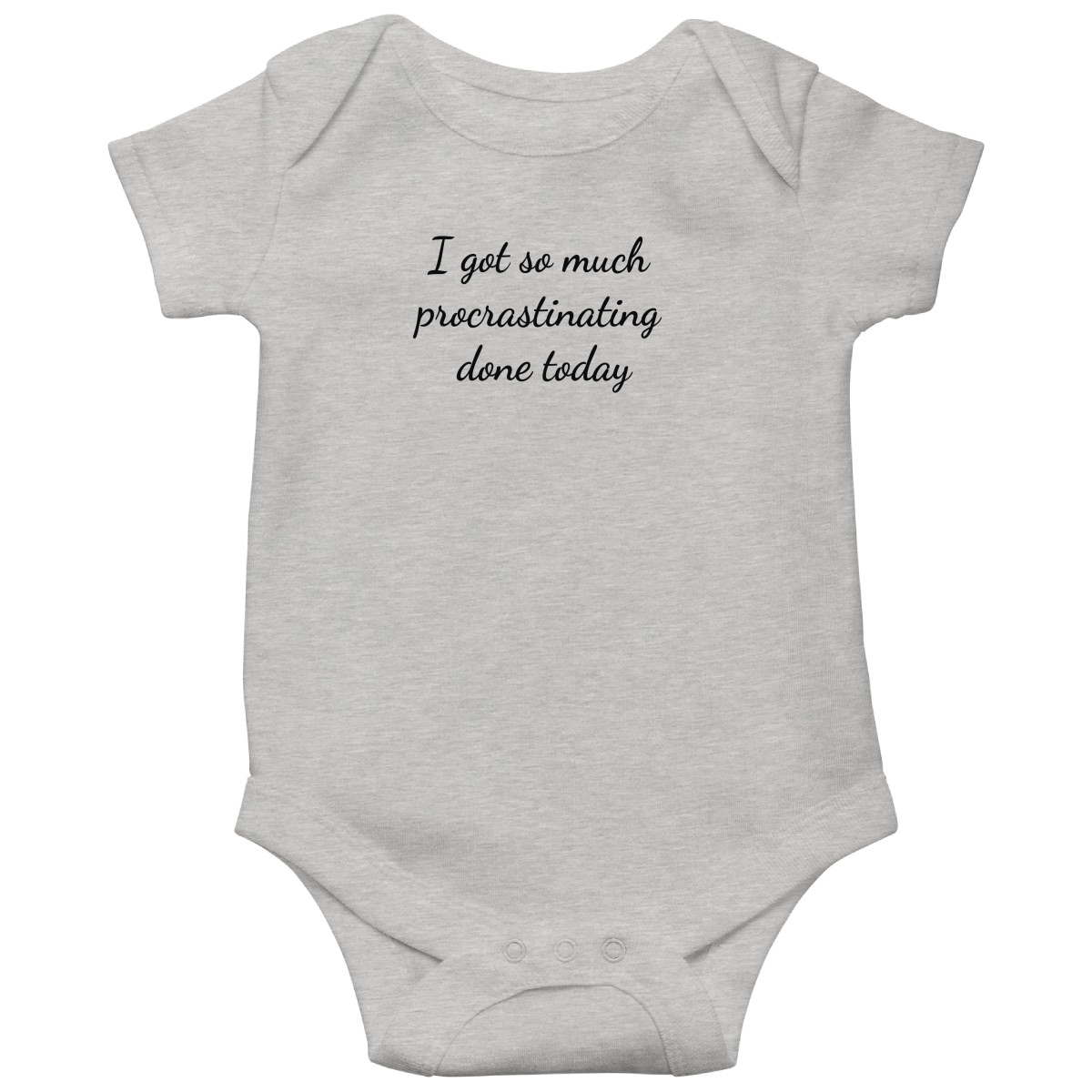 Procrastinator Baby Bodysuits | Gray