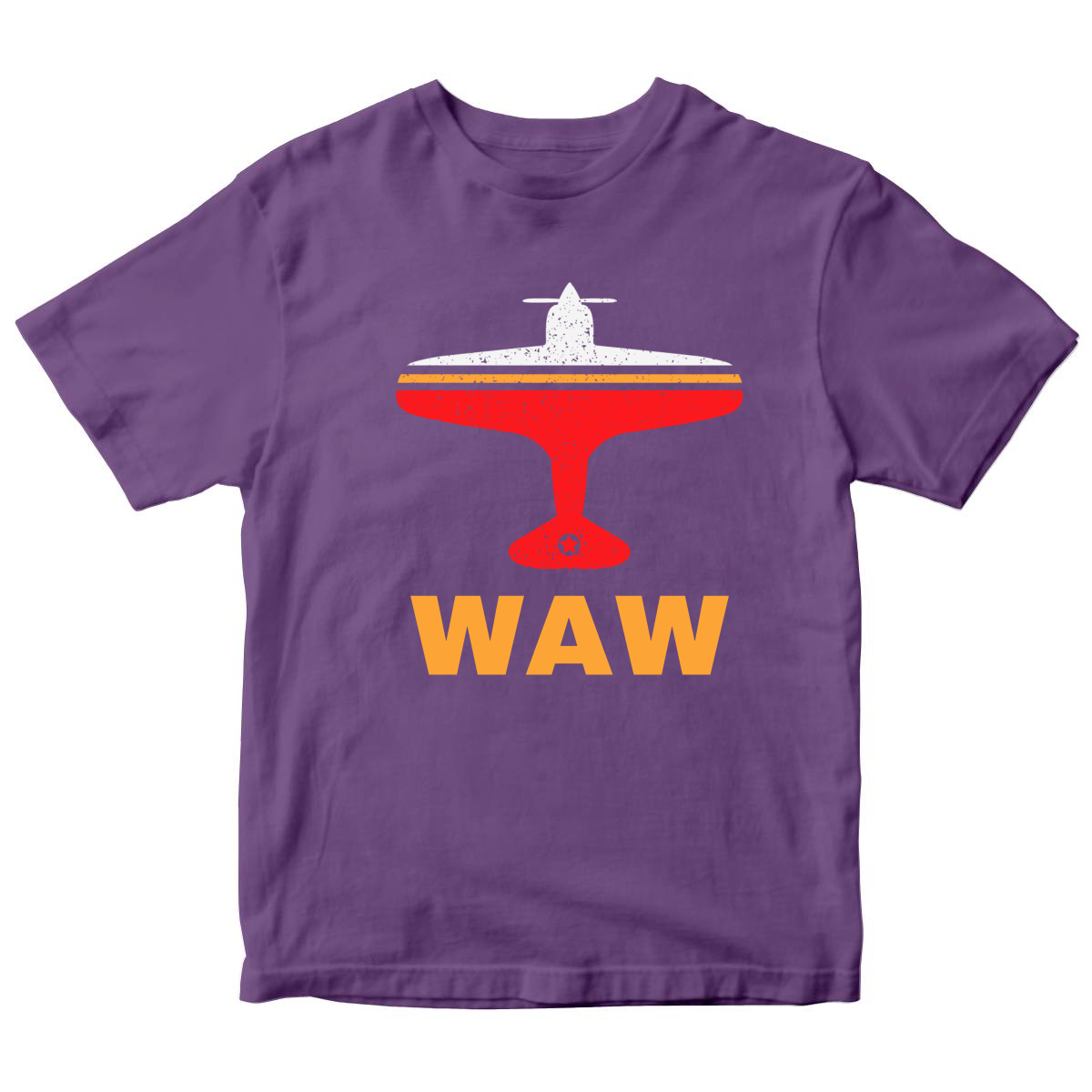 Fly Warsaw WAW Airport Kids T-shirt | Purple
