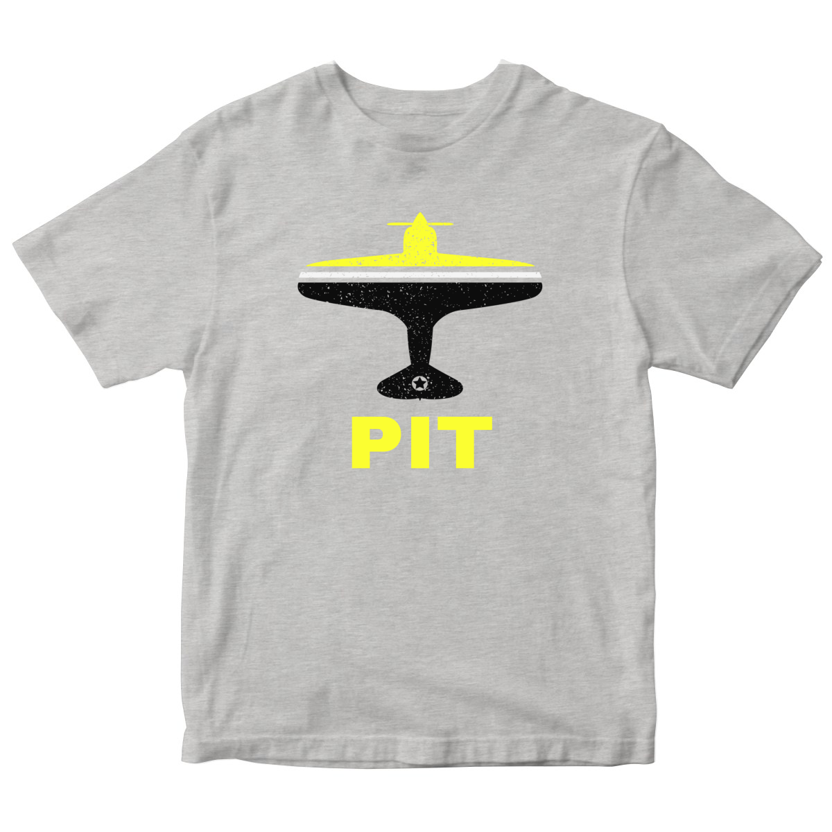 Fly Pittsburgh PIT Airport Kids T-shirt | Gray
