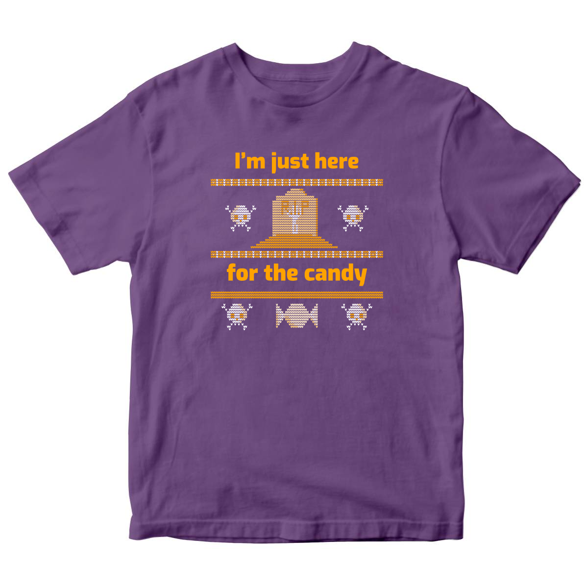 I'm Just Here For the Candy Kids T-shirt | Purple