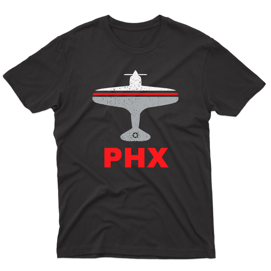 Fly Phoenix PHX Airport  Men's T-shirt | Black