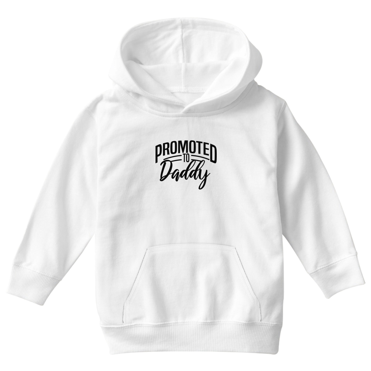 Promoted to daddy Kids Hoodie | White