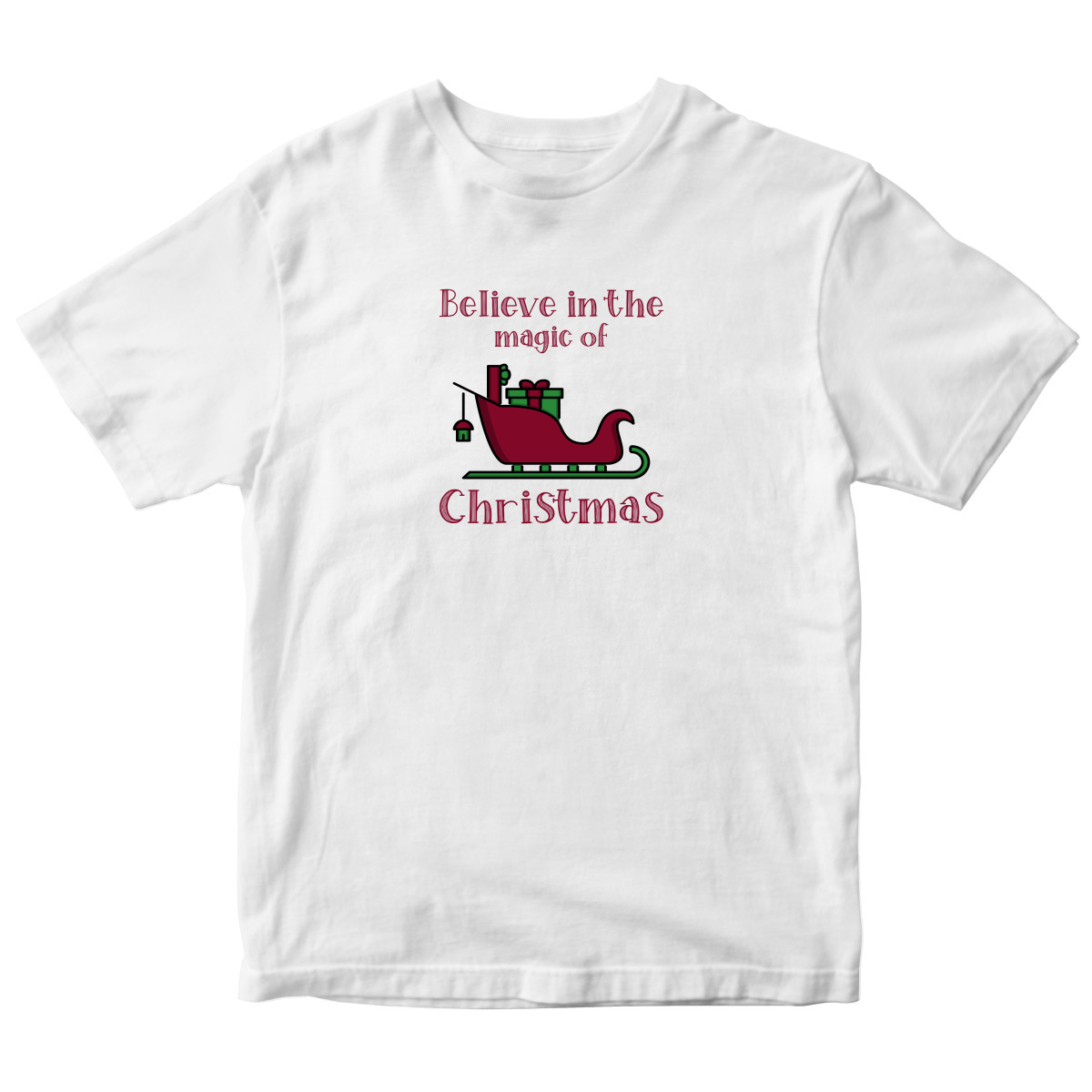 Believe in the Magic of Christmas Kids T-shirt | White